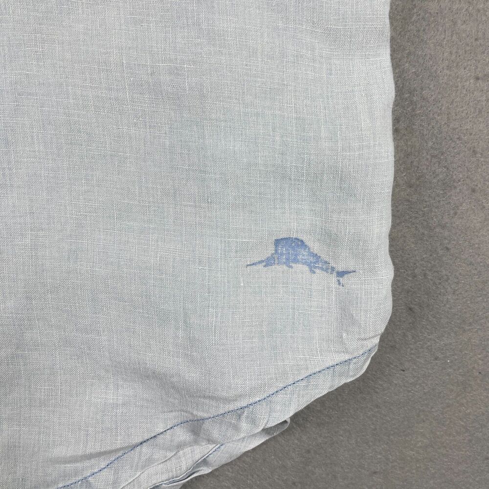 Tommy Bahama Relax Button Up Shirt Men's‎ 2XL Light Blue Pure Linen Long Sleeve - Picture 4 of 13